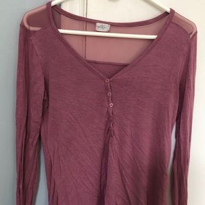 Purple long-sleeve tee